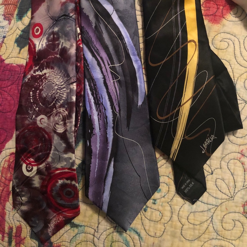 Jerry Garcia Grateful Dead Silk 3 Tie Collection